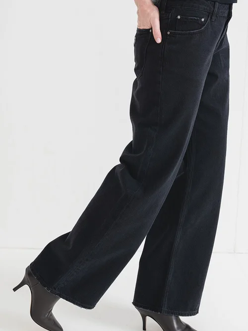 GUESS Blugi ampli cu talie joasa