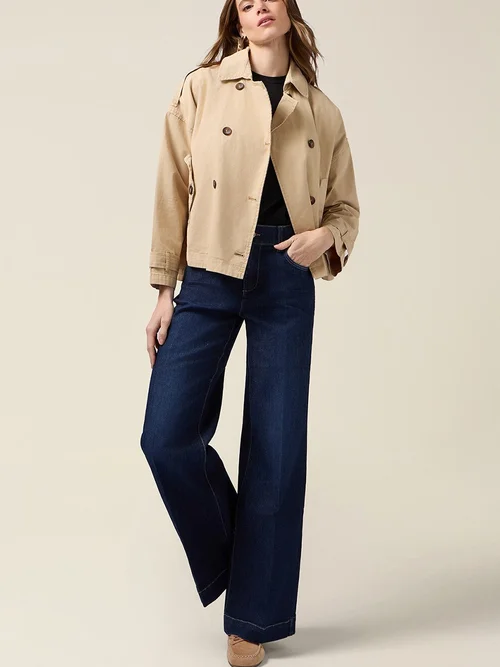 Oltre Blugi cu croiala ampla si talie inalta