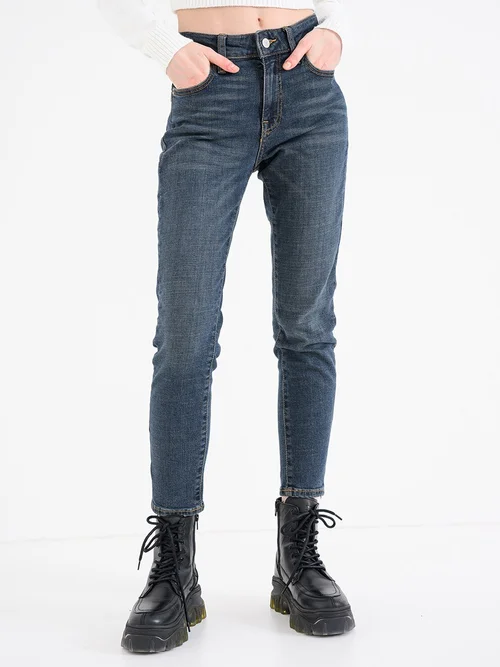 Tommy Jeans Blugi slim-fit cu talie medie