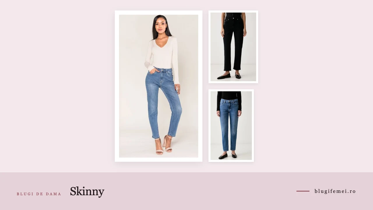 Trei perechi de blugi skinny dama: Nina Carter push-up, Levi's Ribcage Slim si 7 For All Mankind