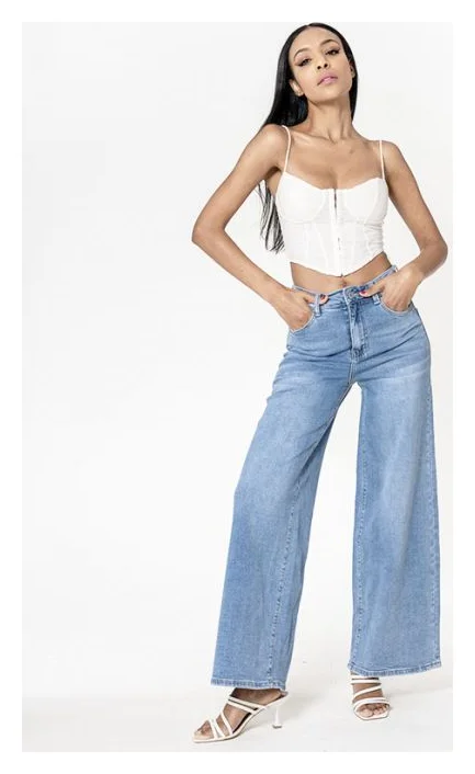 Blugi dama wide leg, Nina Carter